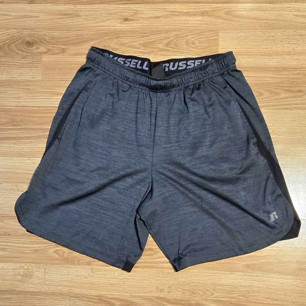 Russell Athletic Men's Heather Charcoal Training Shorts